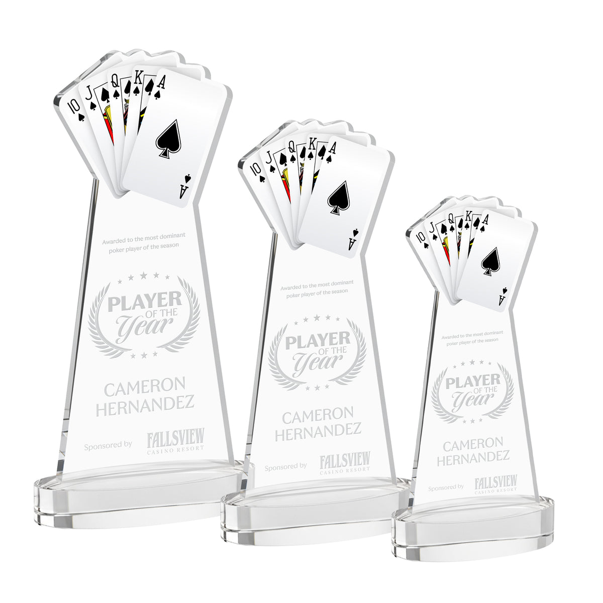 Poker Award on Alberton Base - Clear
