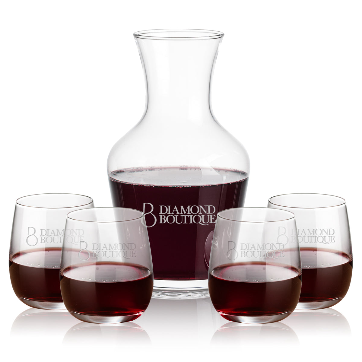 Summit Carafe & Crestview Stemless Wine Set