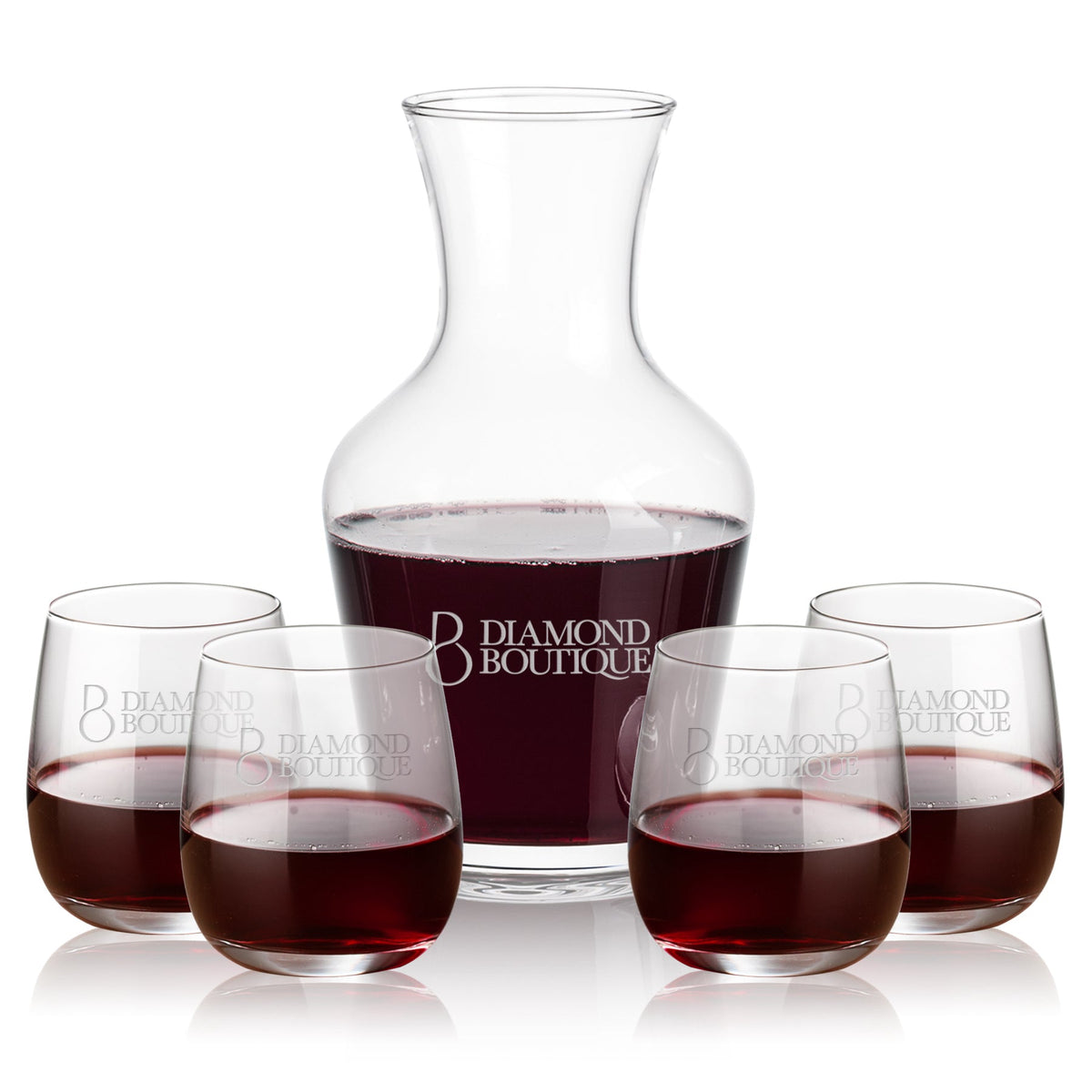 Summit Carafe & Crestview Stemless Wine Set