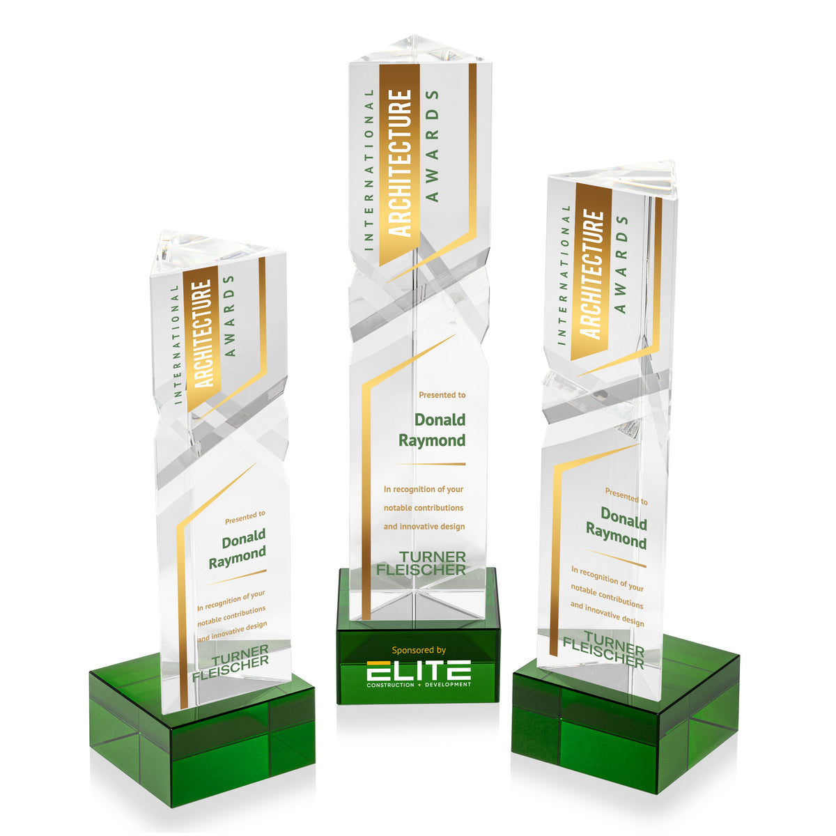 Oakham VividPrint™ Award on Hancock Base - Green
