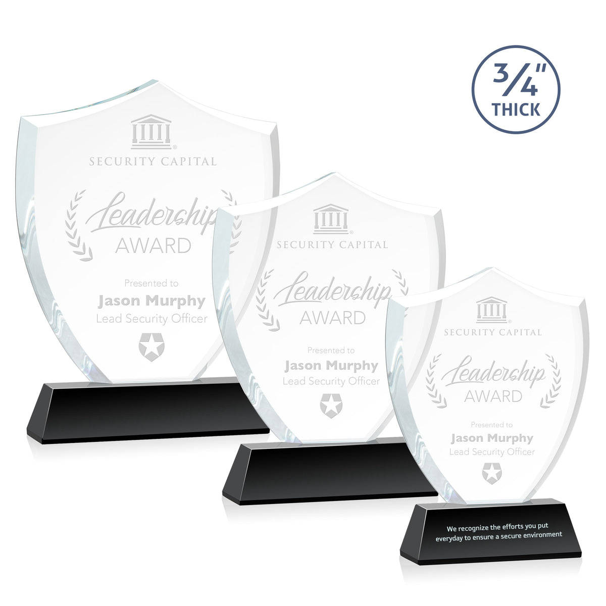Scudo Shield Award on Newhaven - Black