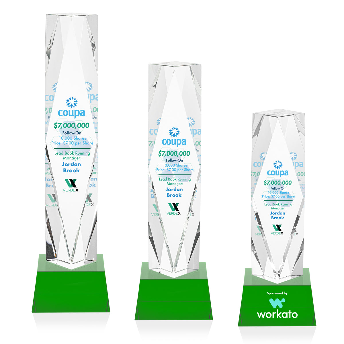 Toscana VividPrint™ Award on Base - Green
