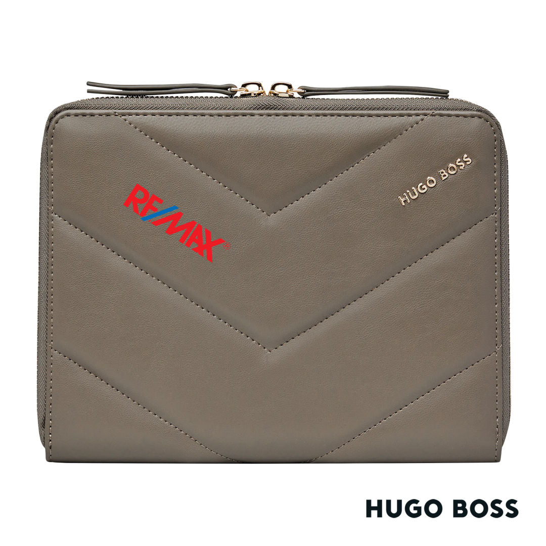 Hugo Boss® Triga A5 Conference Folder – Taupe