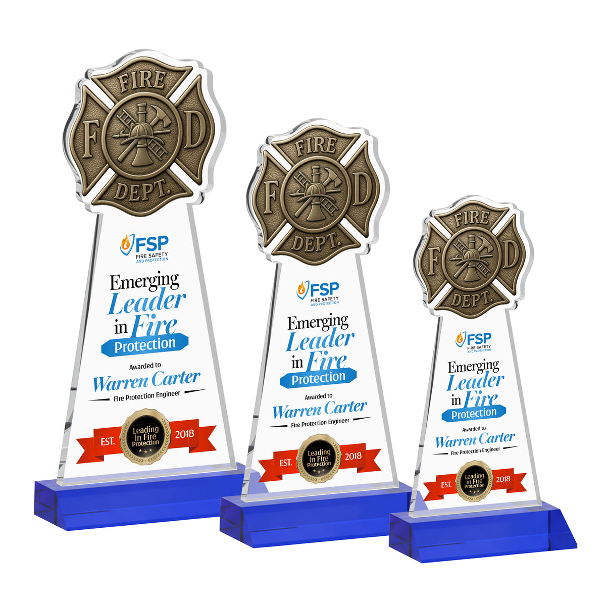 Fire Dept VividPrint™ Award - Blue