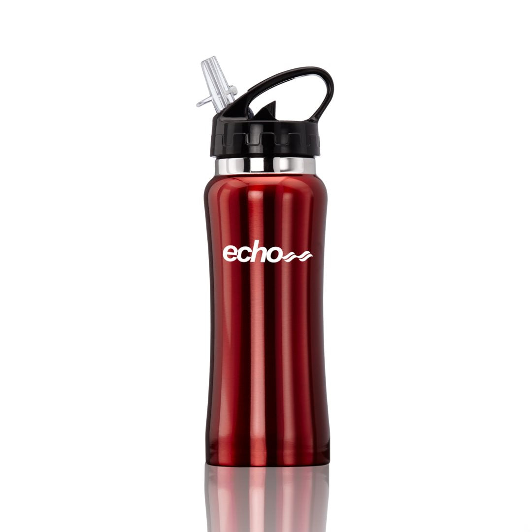 Clear Spout Bottle - 16oz — Red — D757RD
