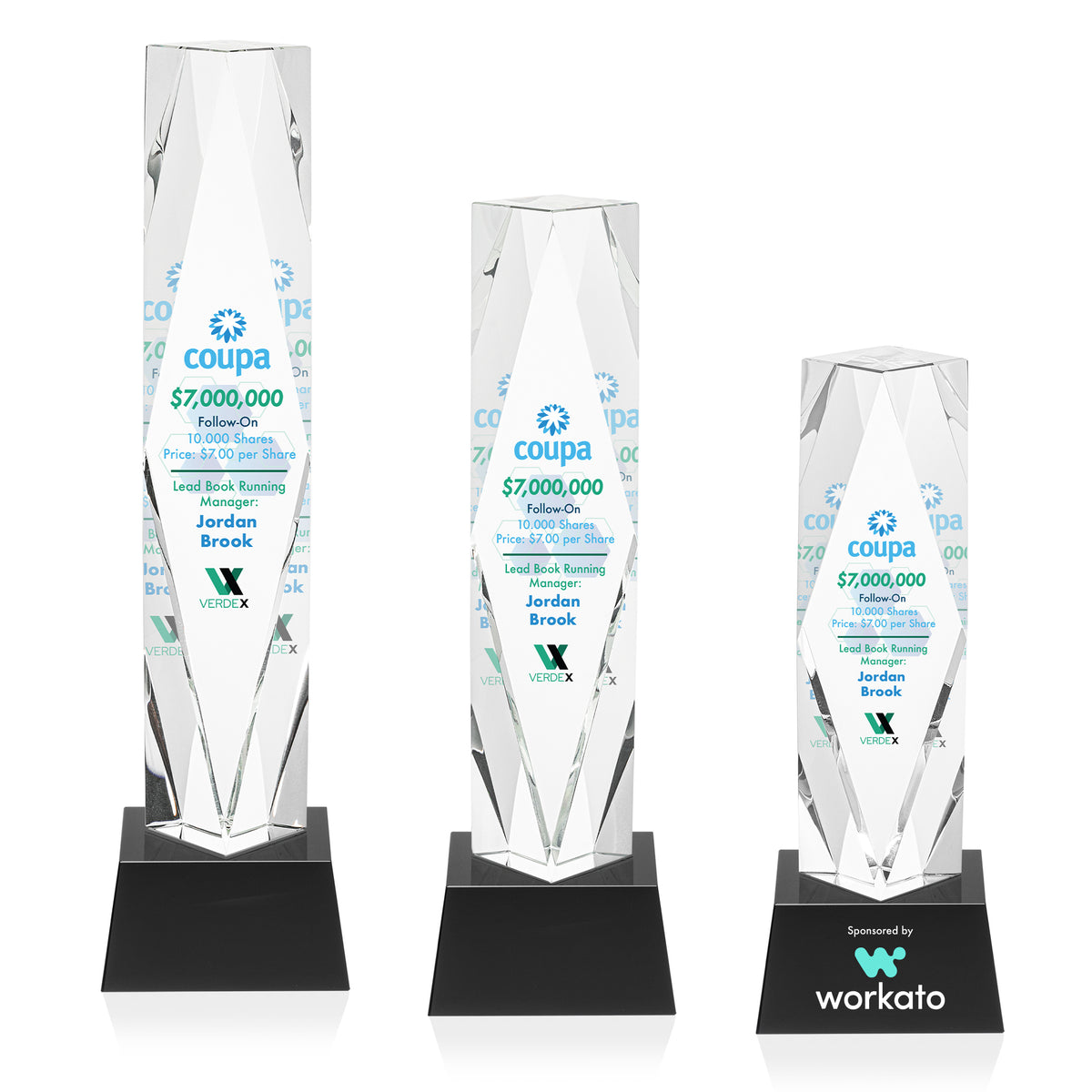 Toscana VividPrint™ Award on Base - Black