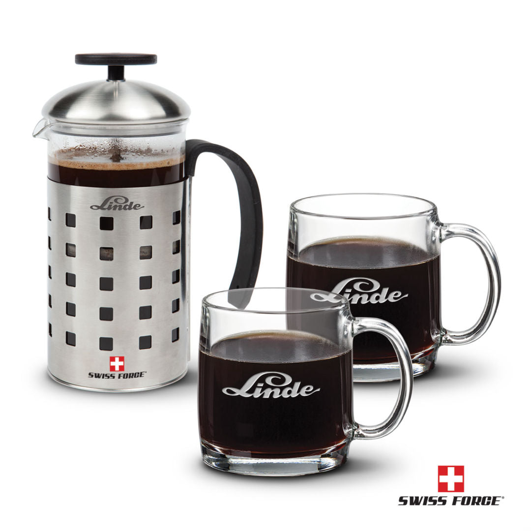 Swiss Force® Coffee Press & Nordic Mug Set – Set of 3