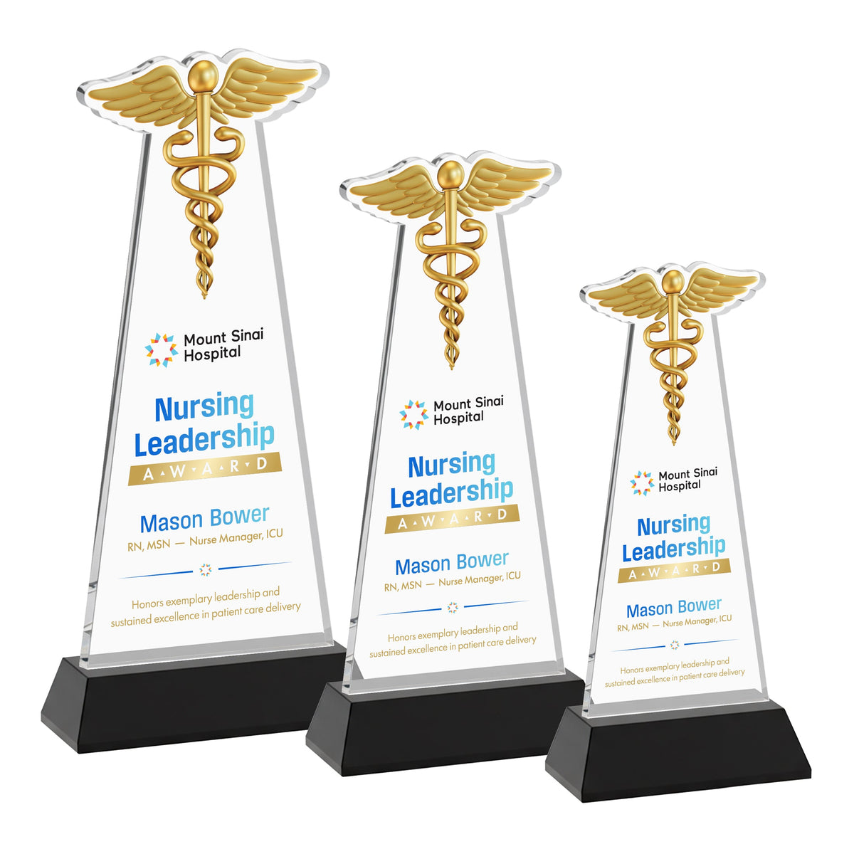 Caduceus VividPrint™ Award on Hartford Base