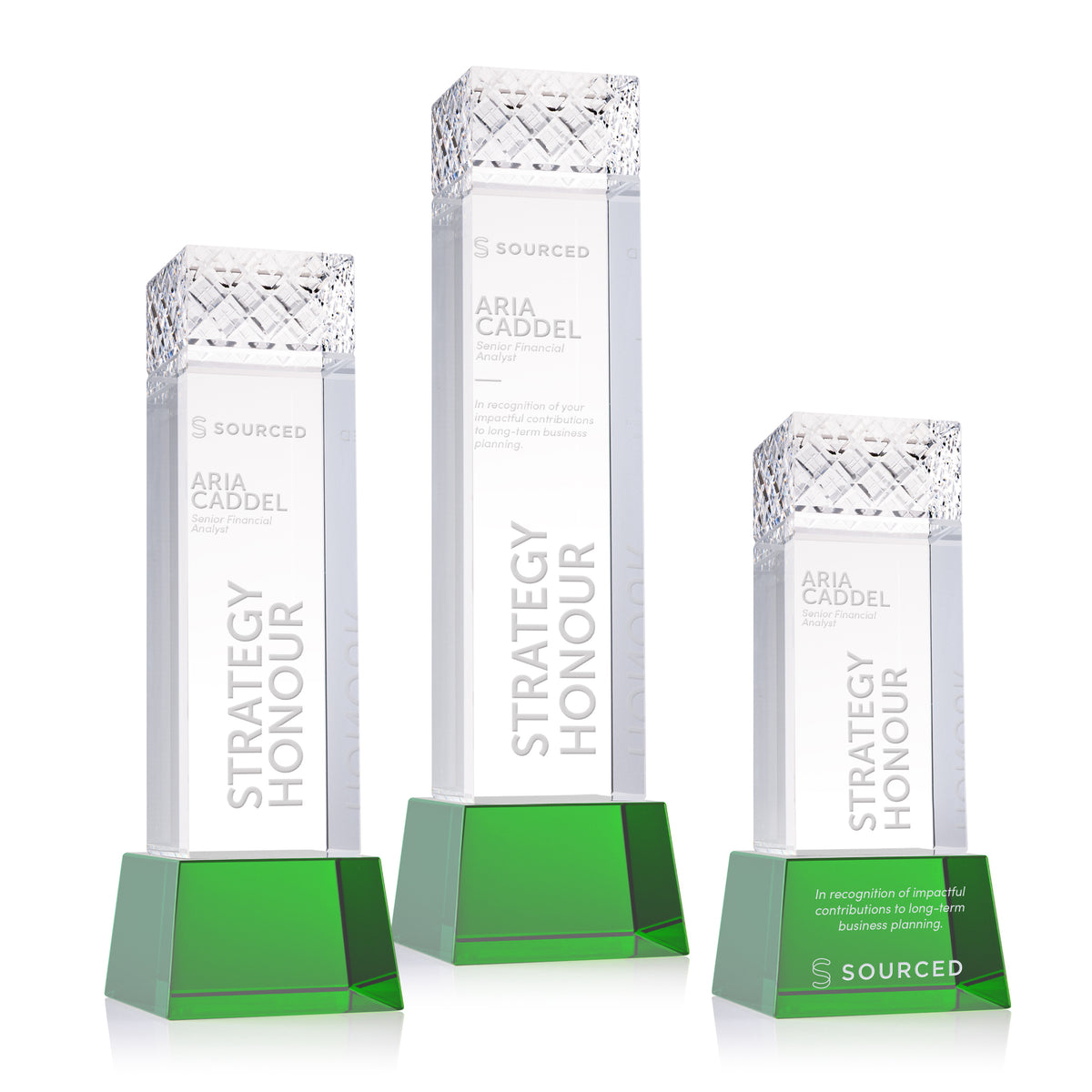 Velson Award on Base - Green