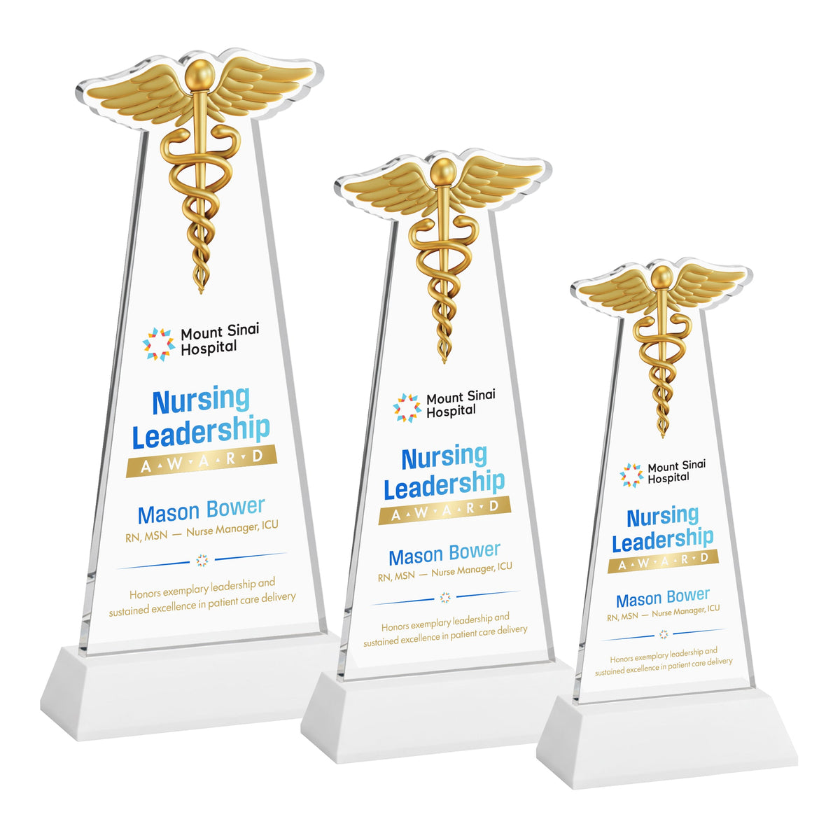 Caduceus VividPrint™ Award on Hartford Base