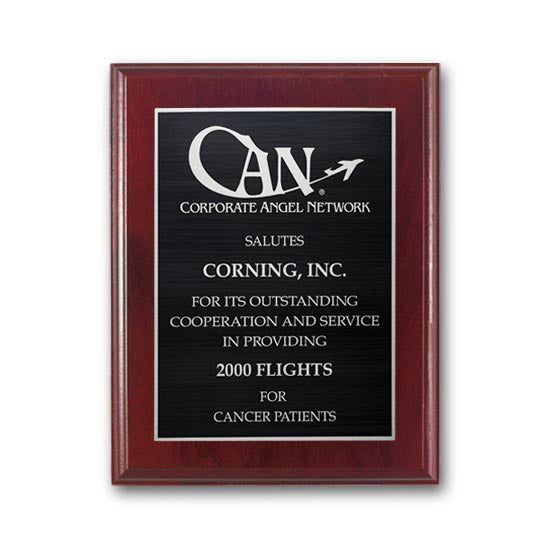 Etch/Antiqued Plaq - Mahogany
