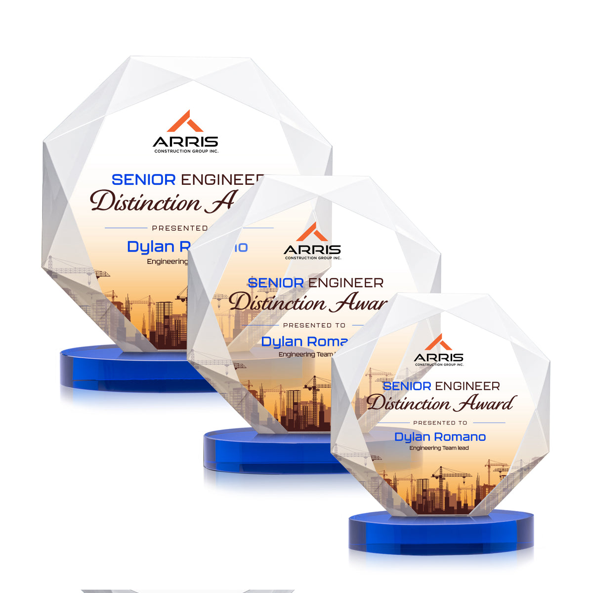Kitchener VividPrint™ Award on Alberton Base - Blue