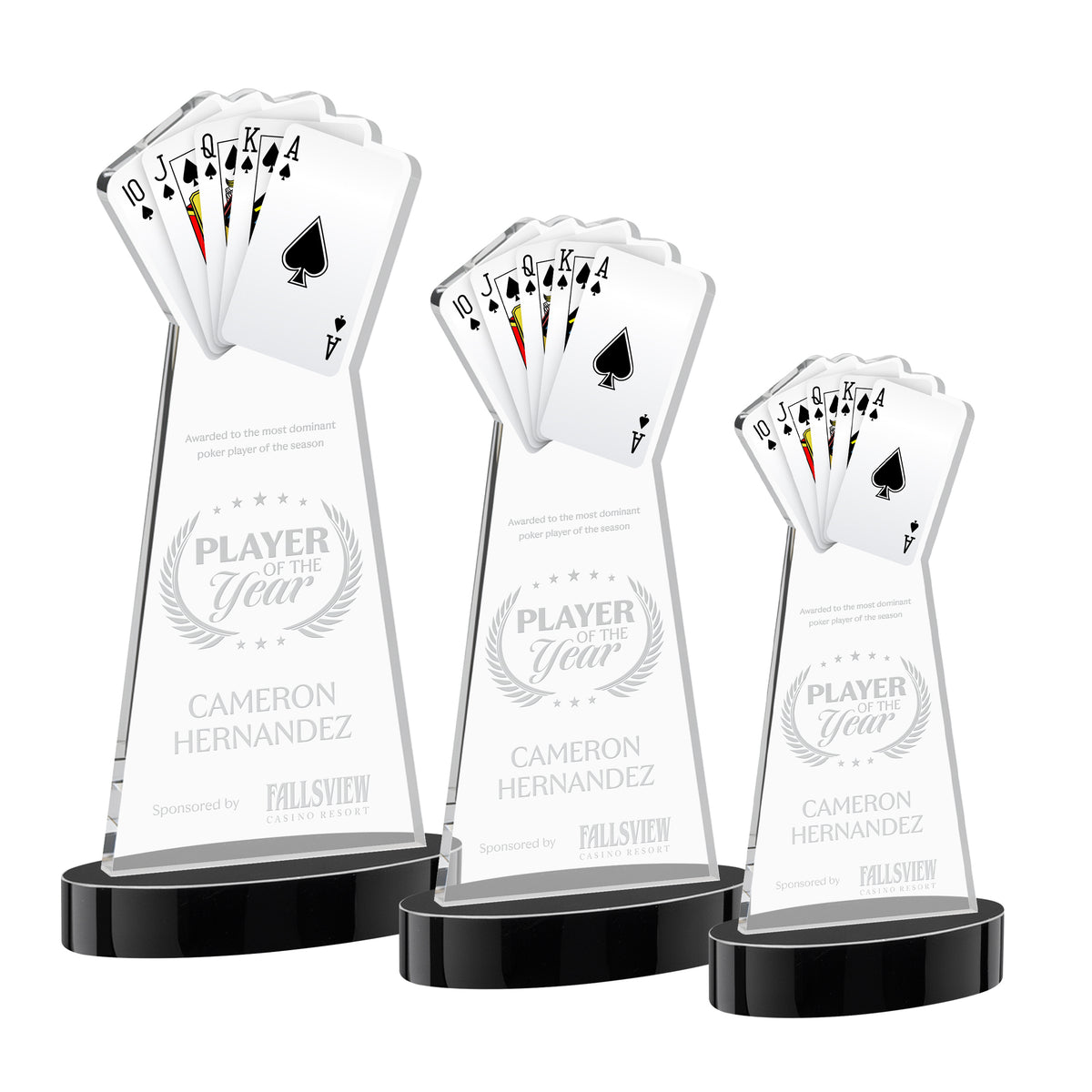 Poker Award on Alberton Base - Black