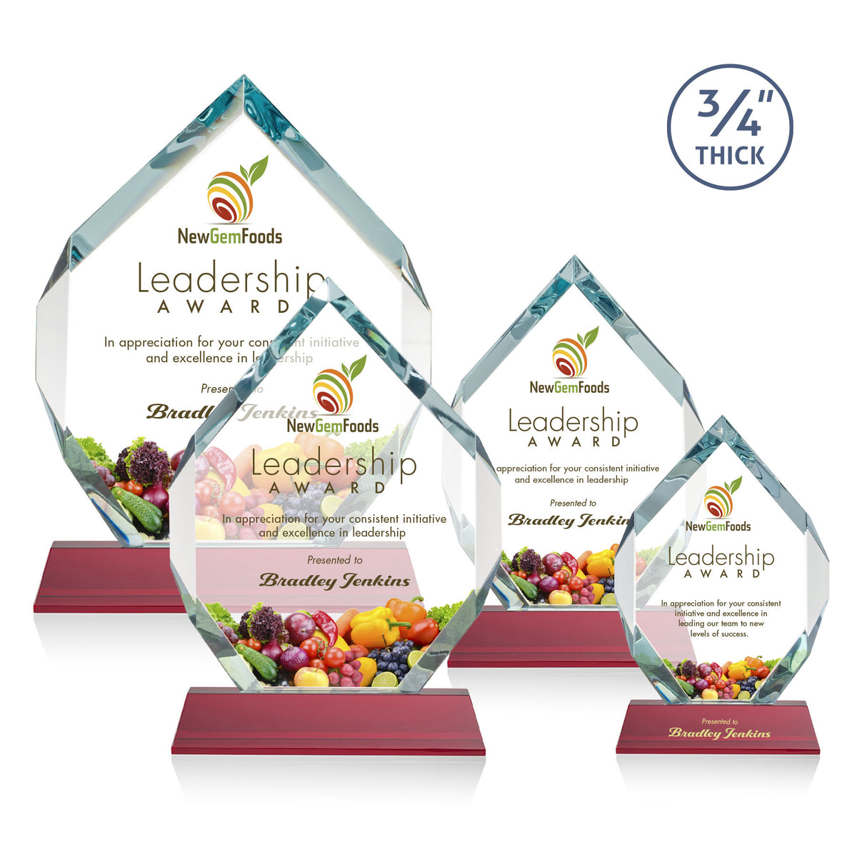 Royal Diamond VividPrint™ Award on Newhaven - Red
