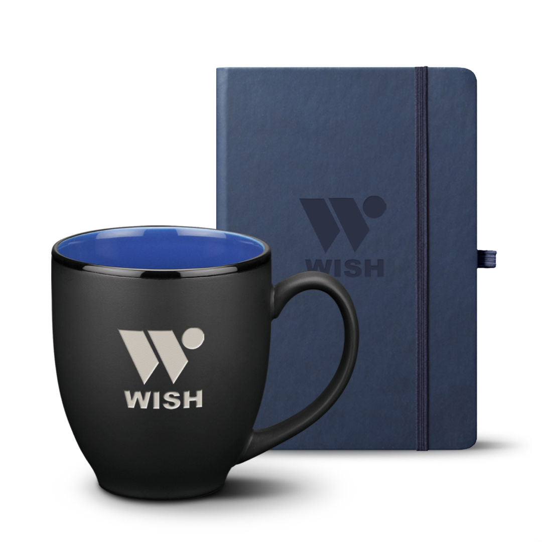 Eccolo® Cool Journal/Dereham Mug Set — Blue PMS2246 — G401-1023-OB