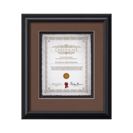 Monarch Artisan Paper Certificate Framed Award