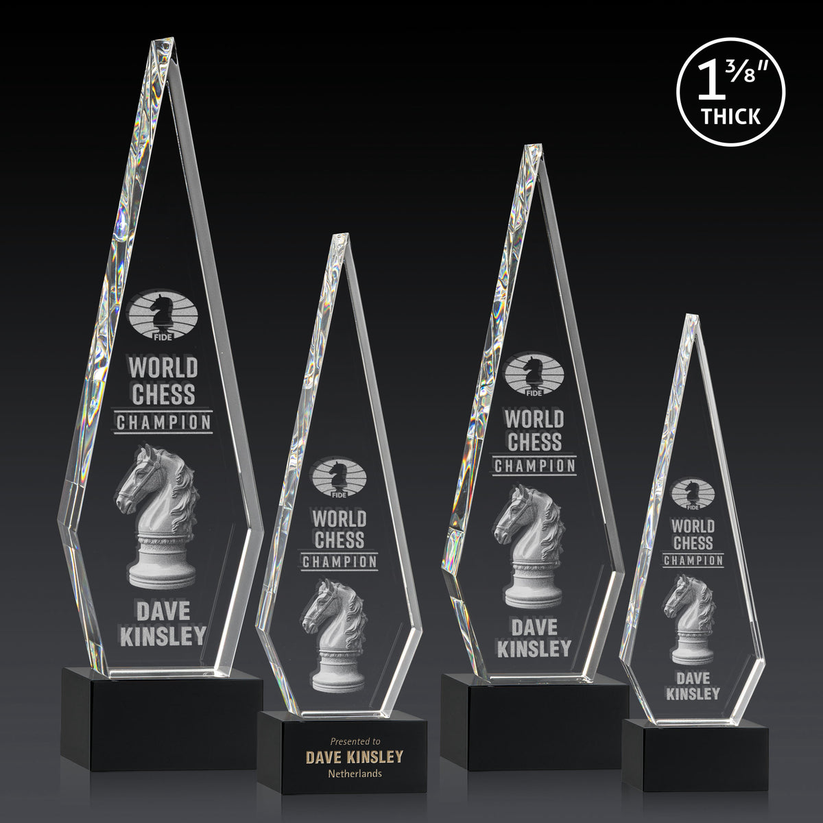 Springfield 3D Award on Hancock Base - Black