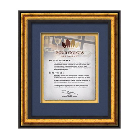 Grazia Artisan Paper Certificate Framed Award