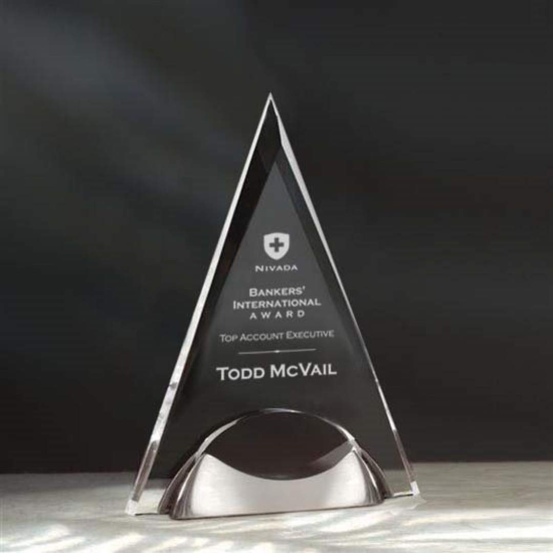 Pyramid Acrylic and Satin Nickel Award