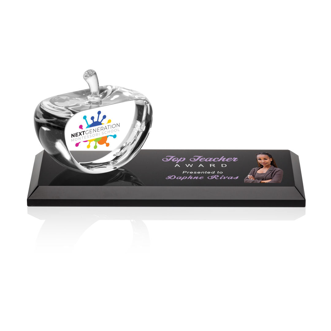 Argyle Apple VividPrint™ Award on Base