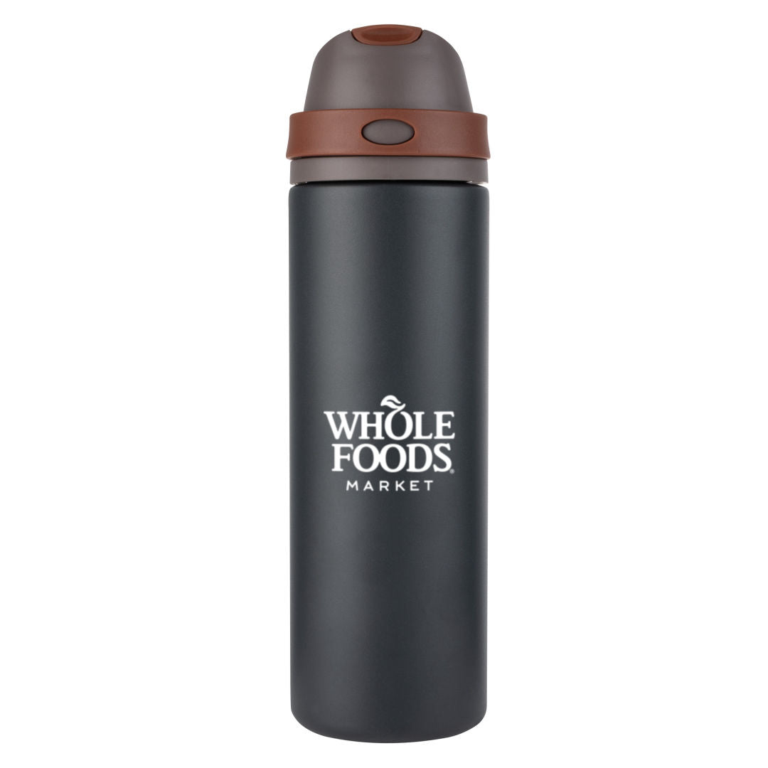 Babine Bottle w/Chug & Straw Lid - 24oz — Charcoal — D846-CH