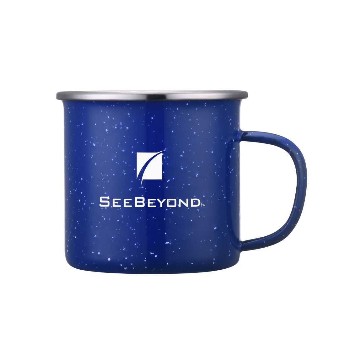 Klimt Enamel Speckeled Mug - 16oz — Blue — D847-BL