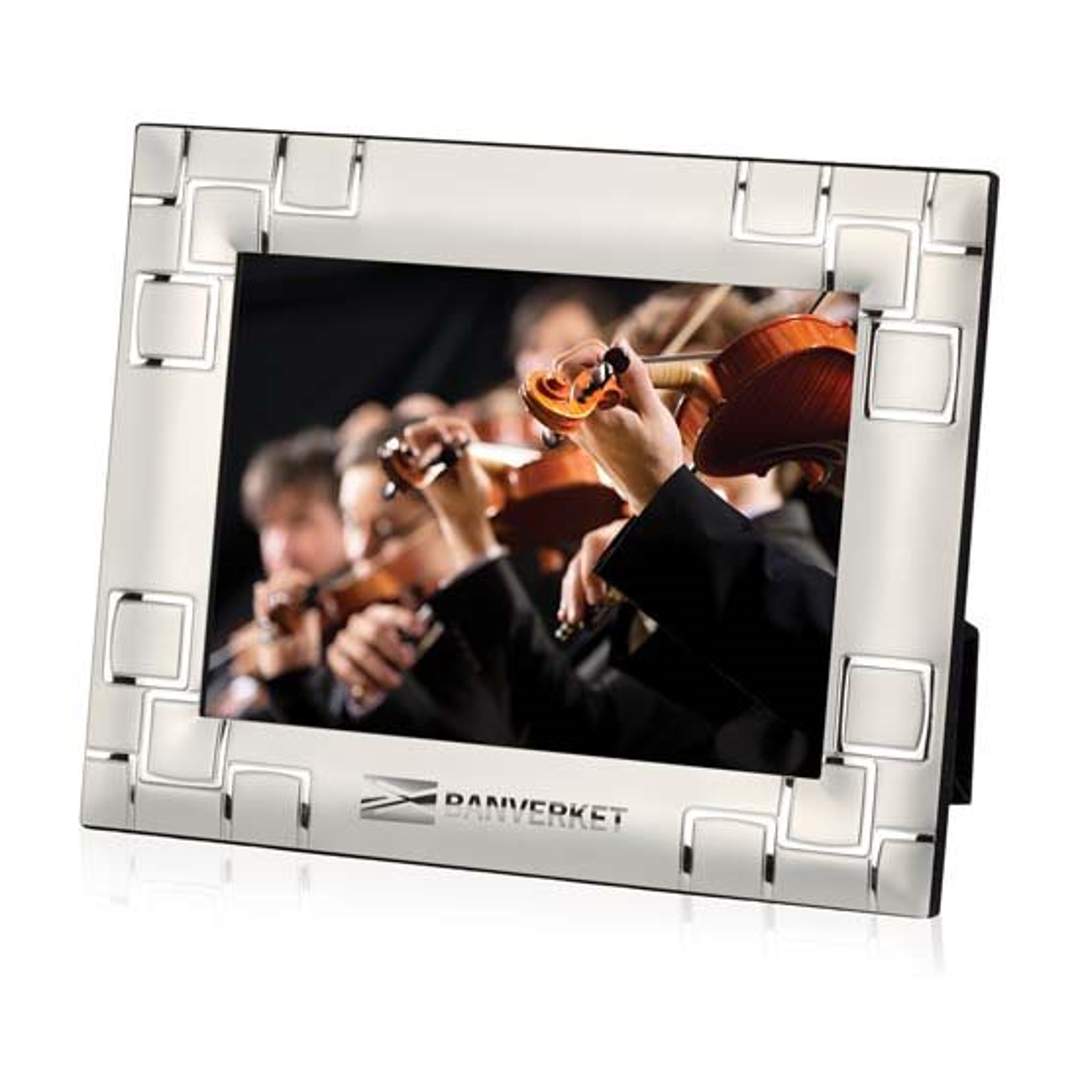 Quad Two-Tone Silver Photo Frame