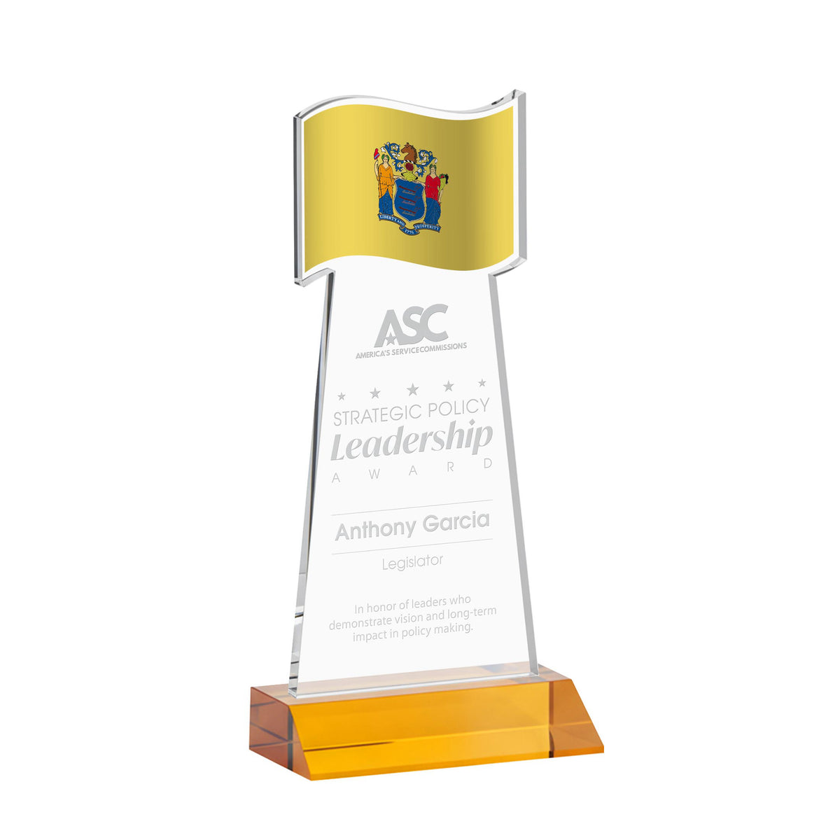 Flag Award - Amber