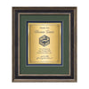 Tuscan Certificate TexEtch Framed Award