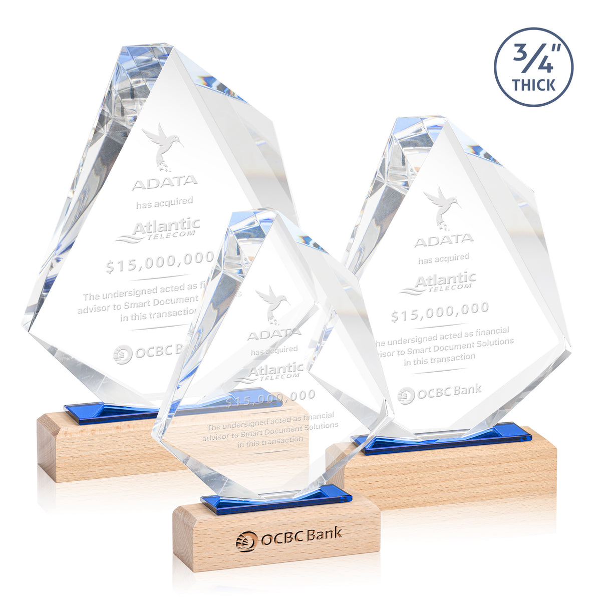 Malaga Starfire Crystal and Beechwood Award