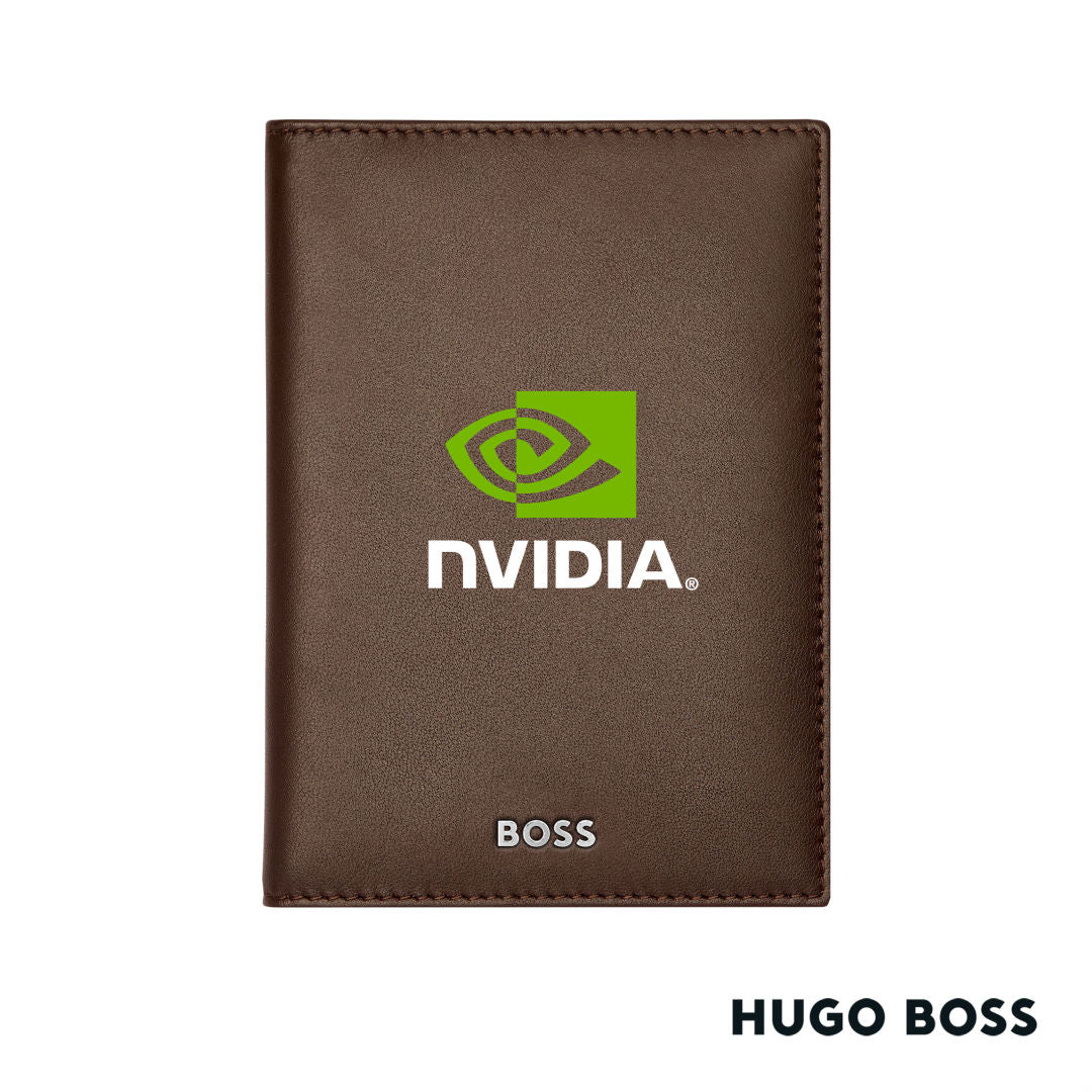 Hugo Boss® Classic Smooth Passport Holder – Brown