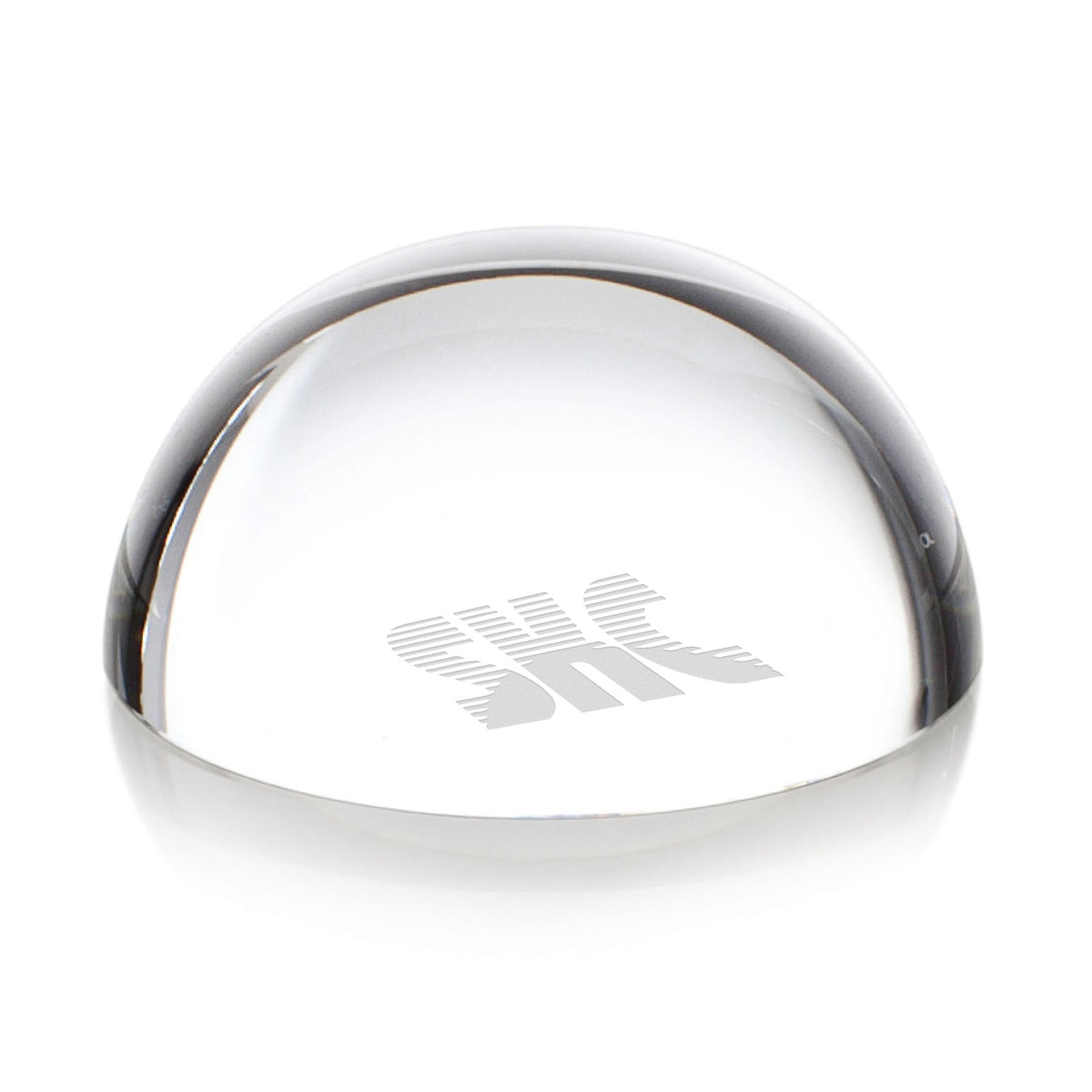 Dome Optical Crystal Paperweight — 3½ Inch, PWT262