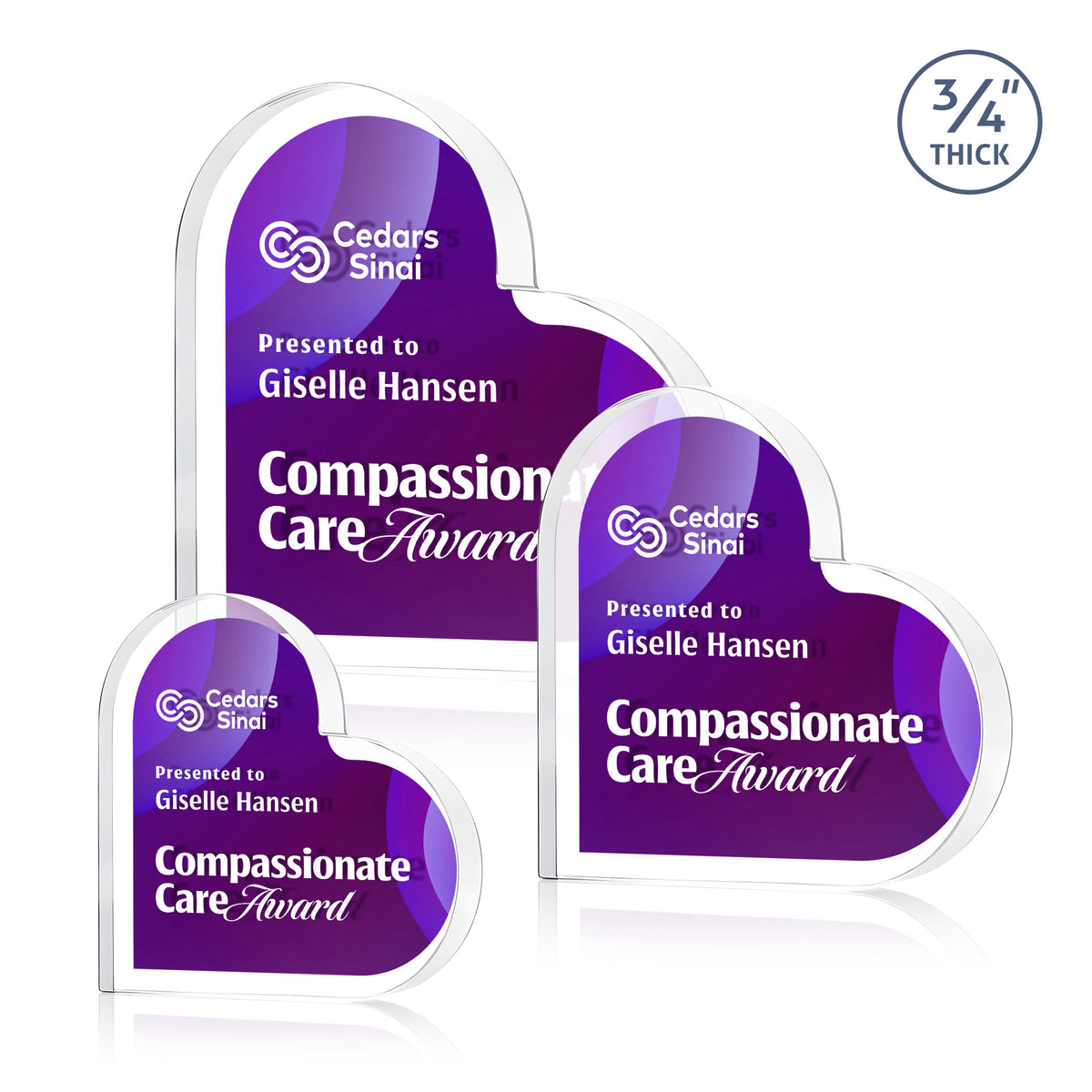 Davina Heart VividPrint™ Double Sided Award