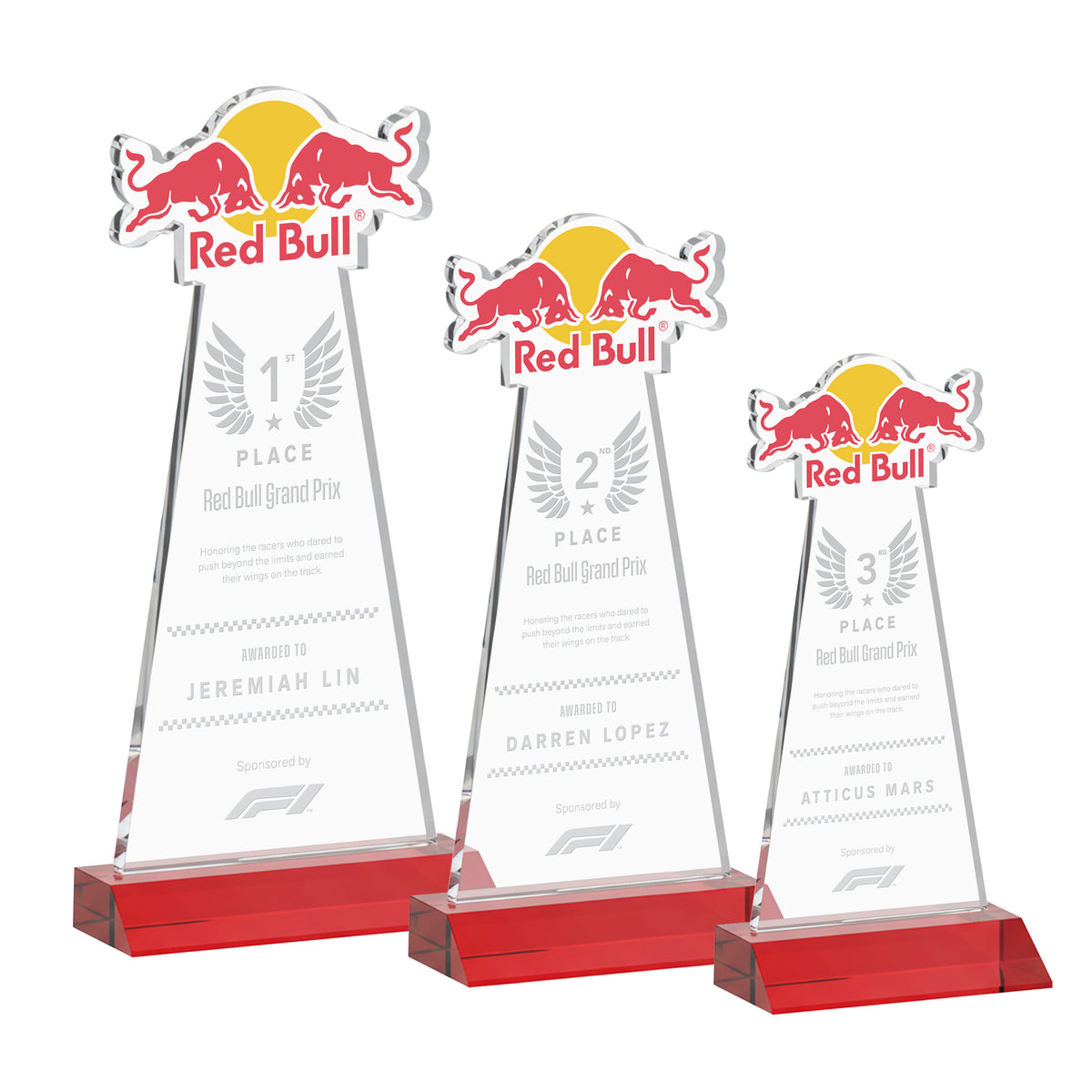 EdgeCraft Tapered Award on Mitered - Red (via Ocean)