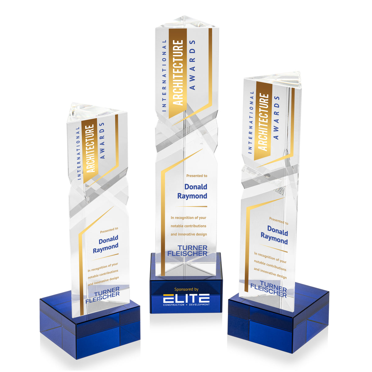 Oakham VividPrint™ Award on Hancock Base - Blue
