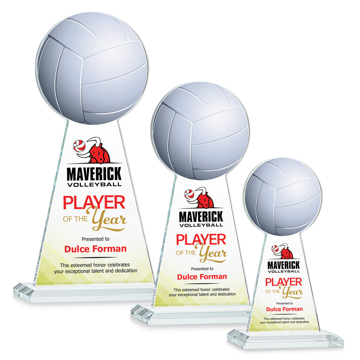 Edenwood Volleyball VividPrint™ Award - Clear