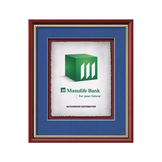 Baron Artisan Paper Certificate Framed Award