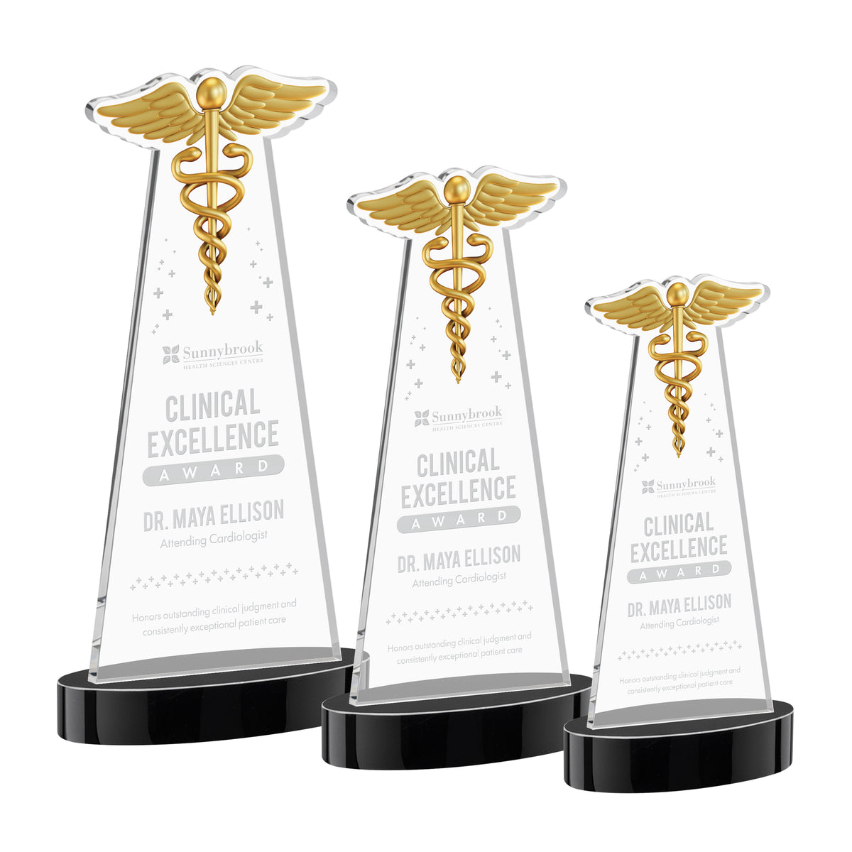 Caduceus Award on Alberton Base - Black