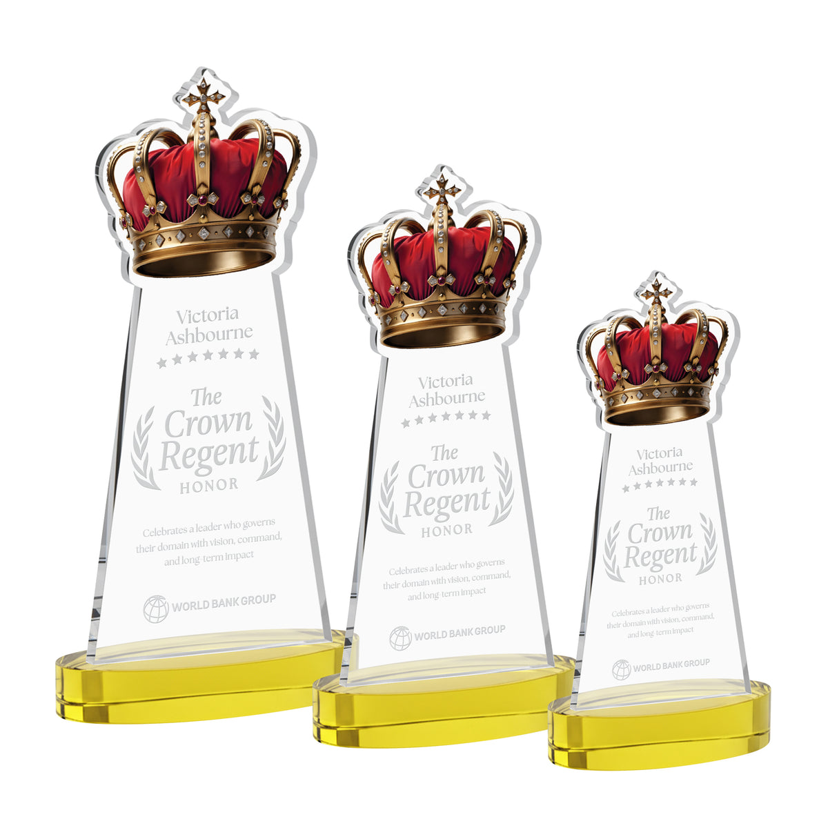 Crown Award on Alberton Base - Gold