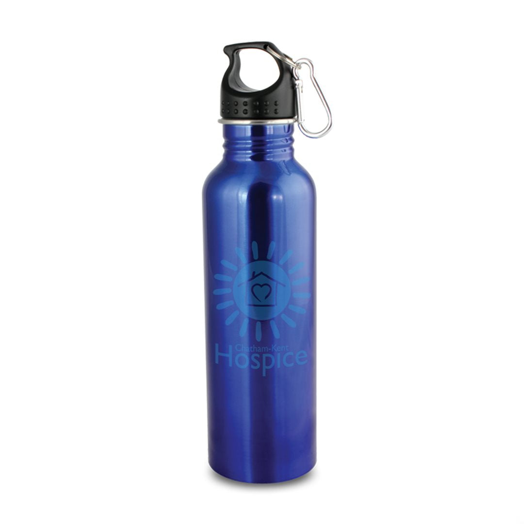 Wide Mouth Flair Bottle with Carabiner - 25oz — Blue — D752BL