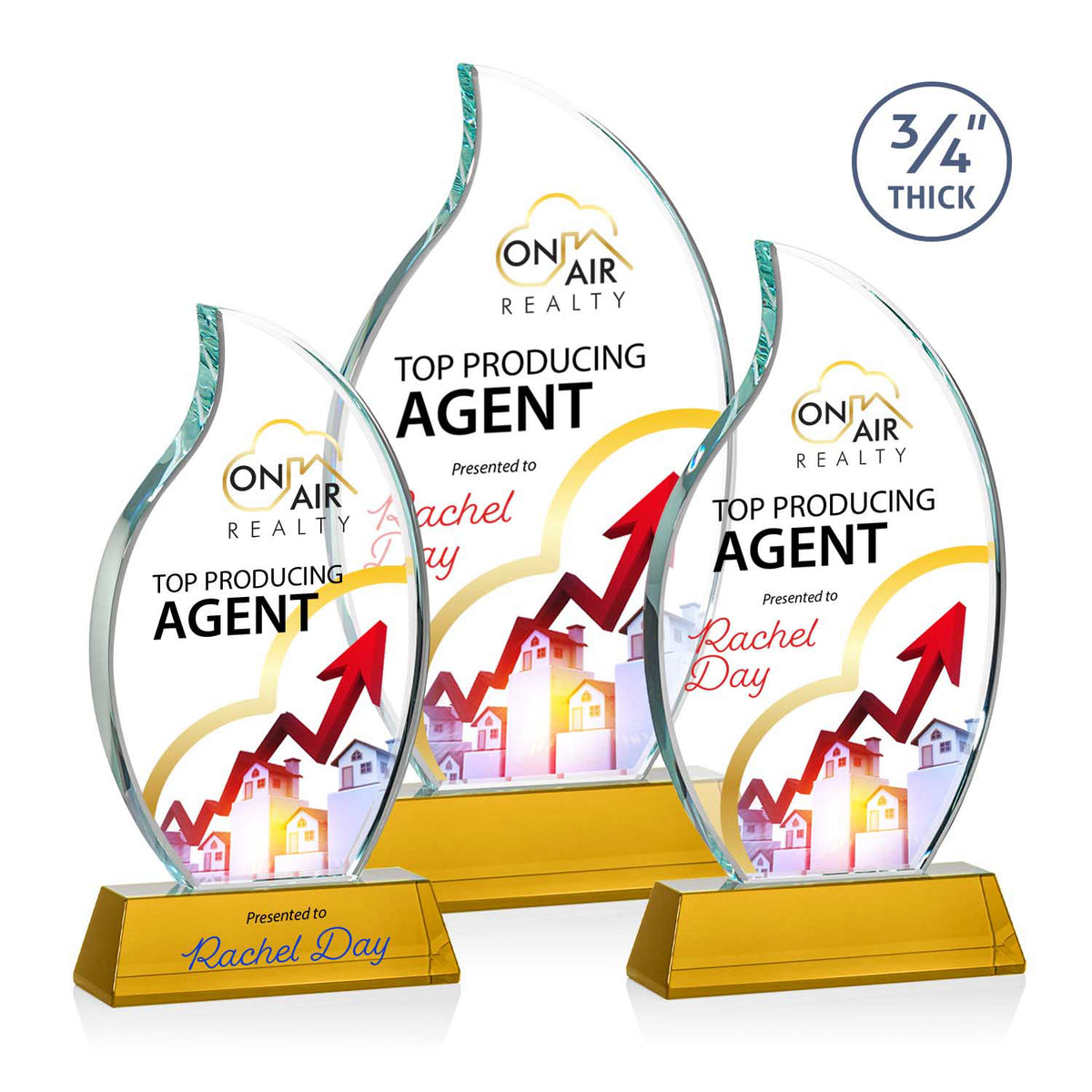 Croydon VividPrint™ Award on Newhaven Base - Amber