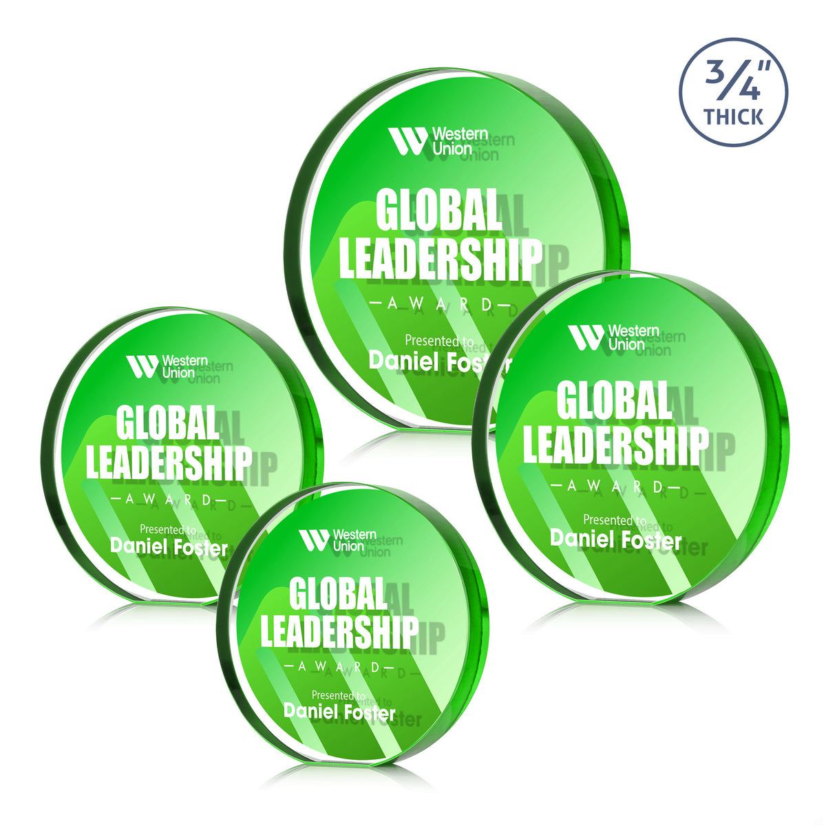 Gainsborough Circle VividPrint™ Double Sided Award - Green