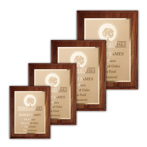 Etch & Frosted Plaque — Style and Size