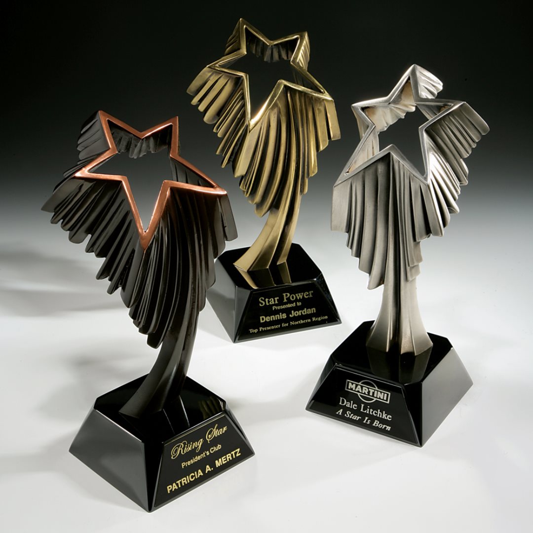 Aurora Cast Metal Shooting Star Award