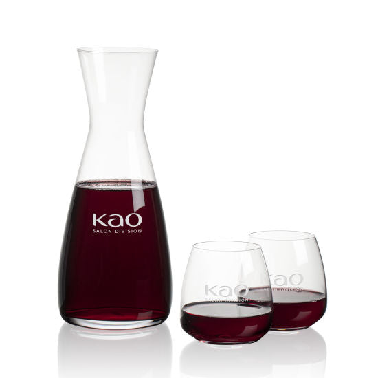 Portofino Carafe & Hogarth Stemless Wine