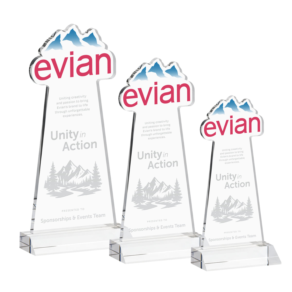 EdgeCraft Tapered Award on Mitered - Clear (via Air)