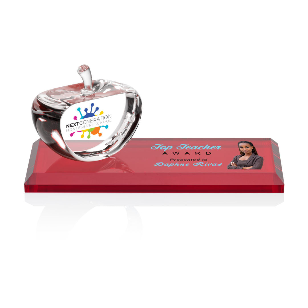 Argyle Apple VividPrint™ Award on Base