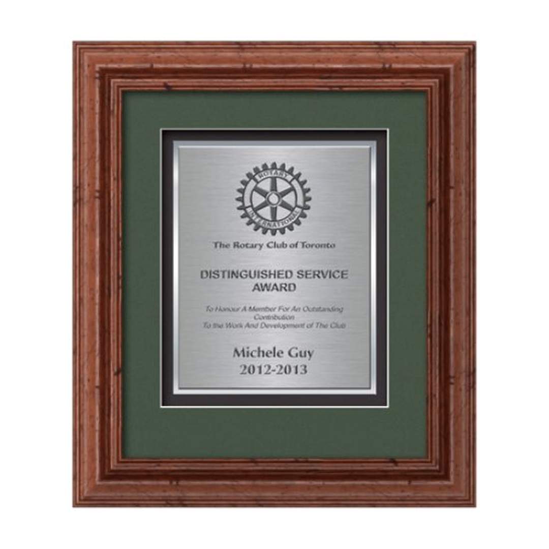 Terrene Certificate TexEtch Framed Award