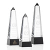 Cascading-Groove Optical Crystal Obelisk Award