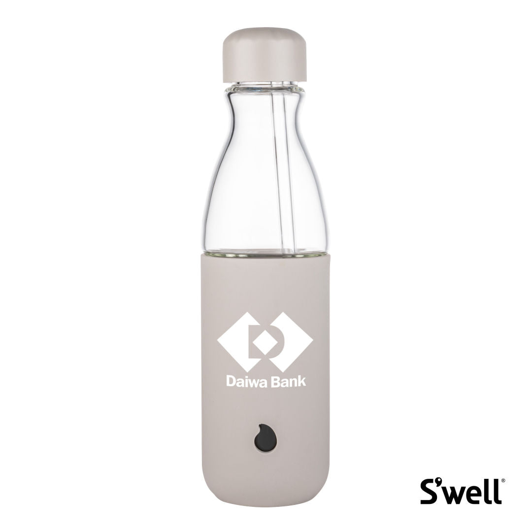 Swell® Glass Original Bottle w/Straw - 18oz — Lunar Grey — SWL023-LG
